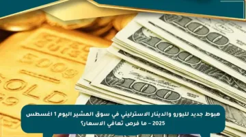 هبوط جديد لليورو والدينار الإسترليني في سوق المشير اليوم 1 أغسطس 2025 – ما فرص تعافي الأسعار؟